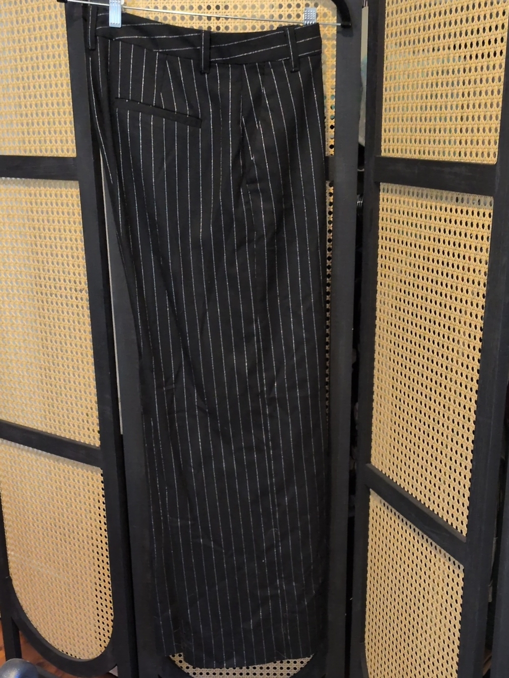 Women GAP Silver Thread Pinstripe Dress Pants